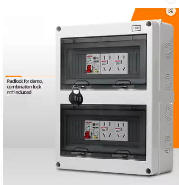 HOME DECORATION ITEMS CABINET AND CABLES CA005  HT Series Household Illumination MCB Electrical Distribution Box 24 Ways Waterproof ABS+PC Plastic 100a 32a 48v